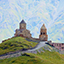 Gergeti trinity church complex