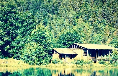 Home near lake